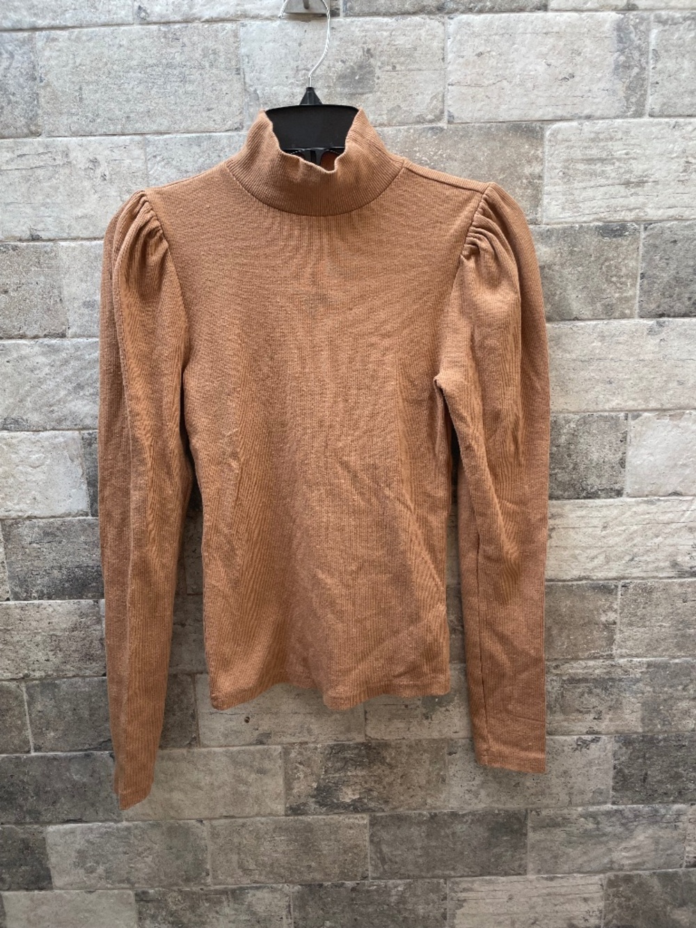 ❤️ GAP RIBBED PUFF SLEEVE TURTLENECK TOP SIZE XS